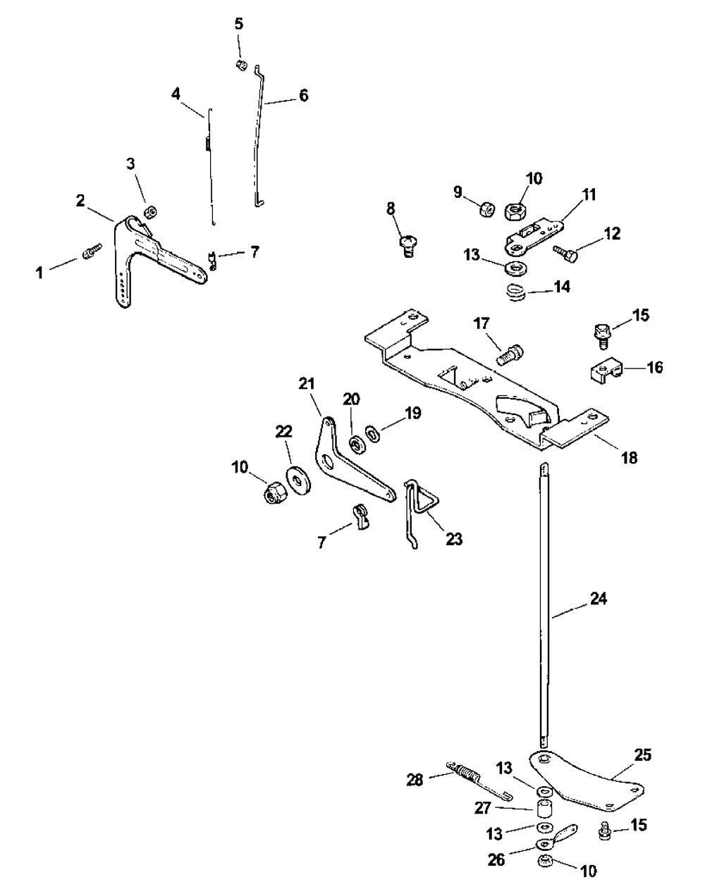 Cv740s-0015 Engine Controls Diagram and Parts List for M60-KH (53AB5BDX150-27-HP)(2003) Cub Cadet Lawn Tractor